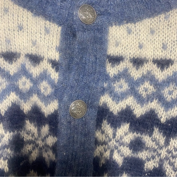 NORWAY Stavanger 100% Pure New Wool Completely Handmade Ski Cardigan Size S / 46 - Picture 3 of 10